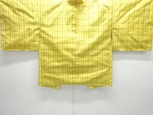 未使用品　格子織出し米沢紬羽織
